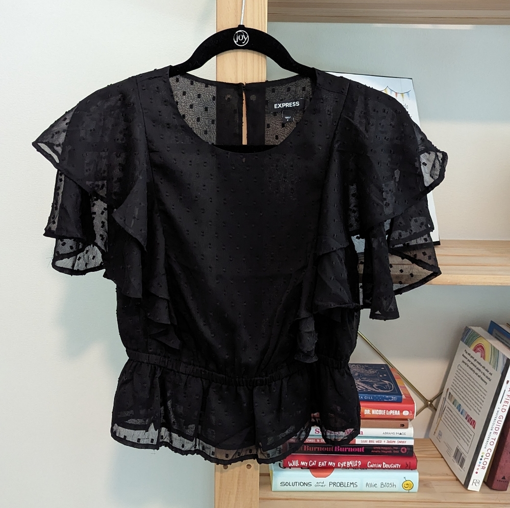 NWOT Express flutter sleeve top